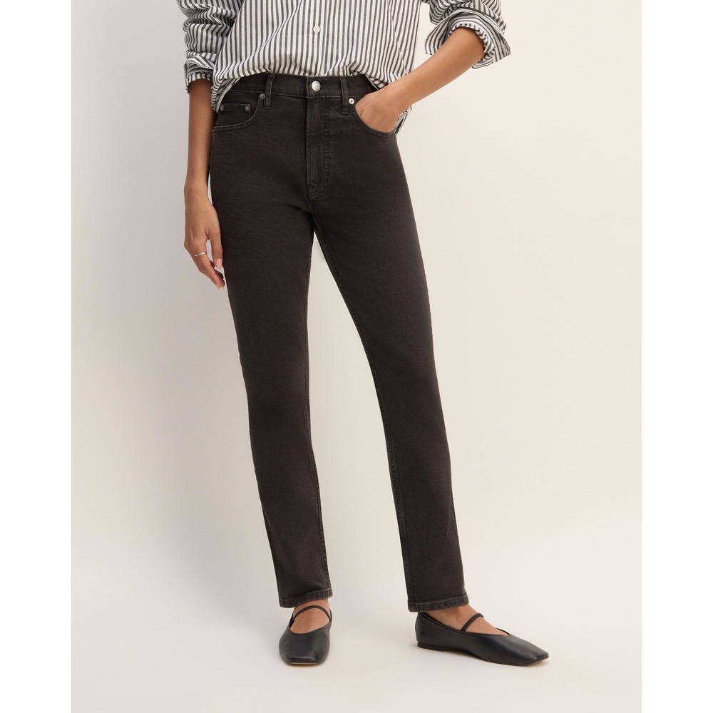 Everlane The Cheeky‎ Jean Womens Washed Black High Rise Button Fly Denim SZ 25